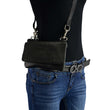 Milwaukee Leather MP8854 Women's Black Leather Multi Pocket Belt Bag