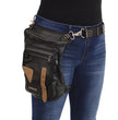 Milwaukee Leather MP8880 Black Conceal and Carry Leather Thigh Bag with Waist Belt