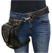 Milwaukee Leather MP8882 Black Conceal and Carry Leather Thigh Bag with Waist Belt