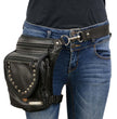 Milwaukee Leather MP8882 Black Conceal and Carry Leather Thigh Bag with Waist Belt