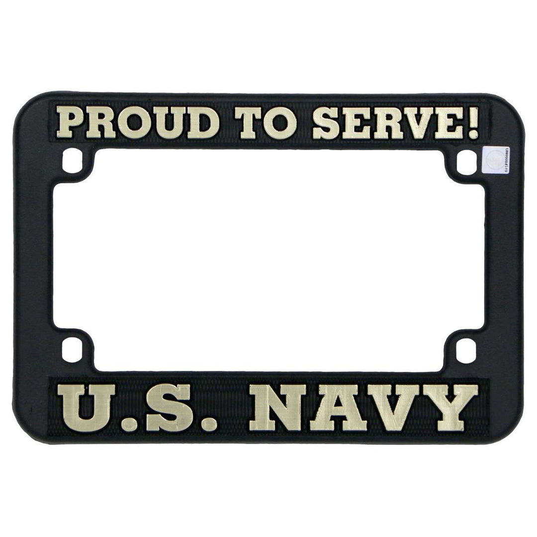 Hot Leathers Proud To Serve U.S. Navy License Plate Frame MPA1709