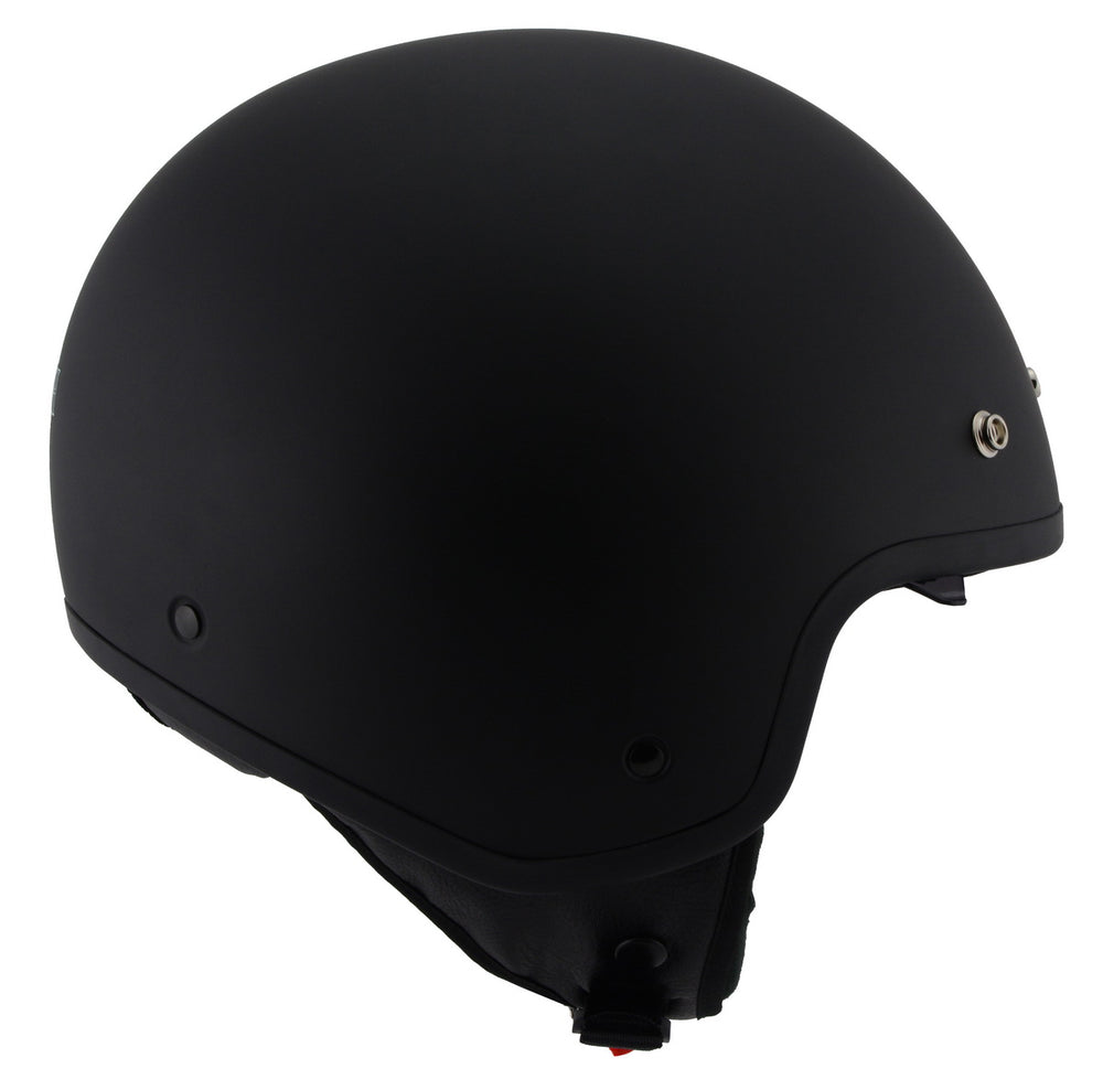 Milwaukee Performance Helmets MPH9700DOT Accelerator 3 /4 Open Face Matte Black Helmet