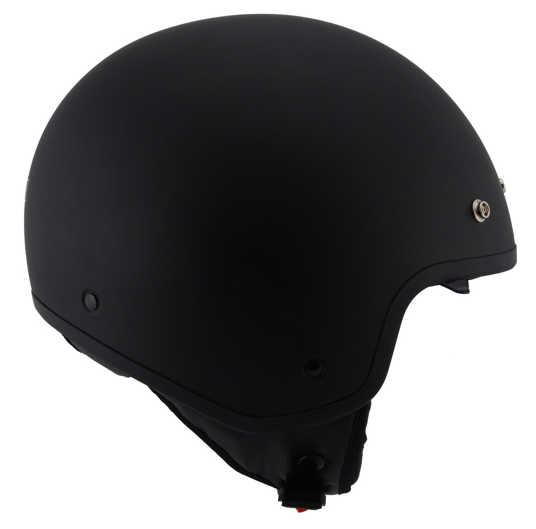 Milwaukee Performance Helmets MPH9700DOT Accelerator 3 /4 Open Face Matte Black Helmet