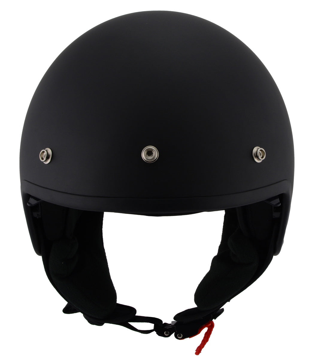 Milwaukee Performance Helmets MPH9700DOT Accelerator 3 /4 Open Face Matte Black Helmet