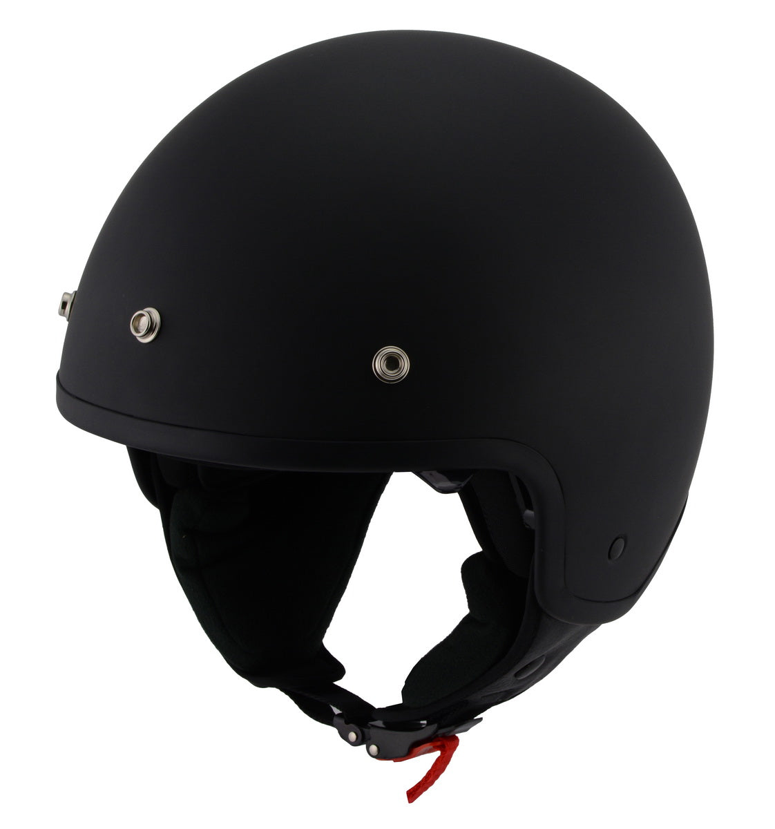 Milwaukee Performance Helmets MPH9700DOT 'Accelerator' 3 /4 Open Face Matte Black Helmet