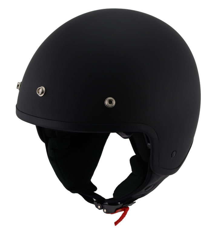 Milwaukee Performance Helmets MPH9700DOT Accelerator 3 /4 Open Face Matte Black Helmet