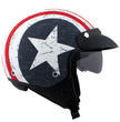 Milwaukee Helmets MPH9701DOT Maverick 3/4 Open Face Stars and Stripes Motorcycle Biker DOT Helmet