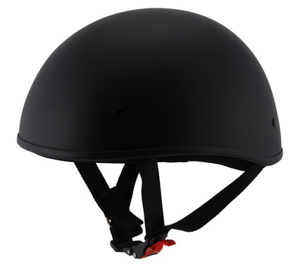 Milwaukee Performance Helmets MPH9710DOT Dot Approved 'Bare Bones' Matte Black Half Motorcycle Helmet for Men and Women