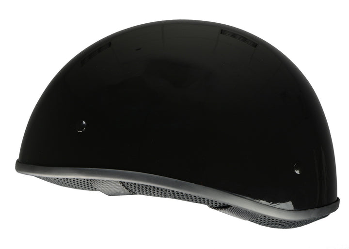 Milwaukee Helmets MPH9711DOT Bare Bones Glossy Black Half Motorcycle DOT Bikers Helmet