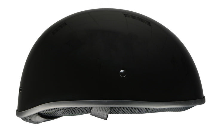 Milwaukee Helmets MPH9711DOT Bare Bones Glossy Black Half Motorcycle DOT Bikers Helmet