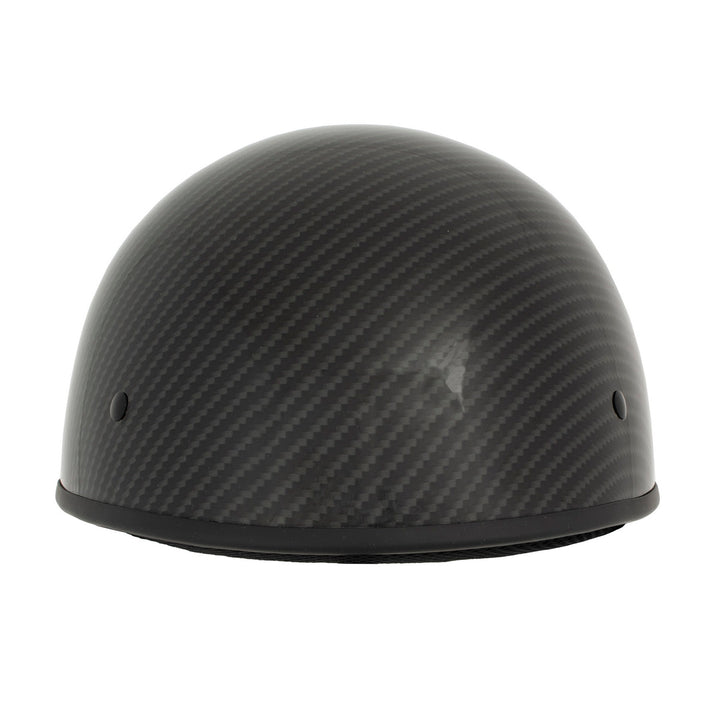 Milwaukee Performance Helmets MPH9713DOT Dot Approved Glossy Black  Half Motorcycle Helmet for Men and Women Biker with Carbon Fiber Look