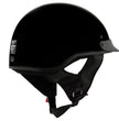 Milwaukee Helmets MPH9719DOT Momentum DOT Black Half Face Motorcycle Bikers Helmet  w/ Drop Down Visor