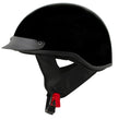Milwaukee Helmets MPH9719DOT Momentum DOT Black Half Face Motorcycle Bikers Helmet  w/ Drop Down Visor