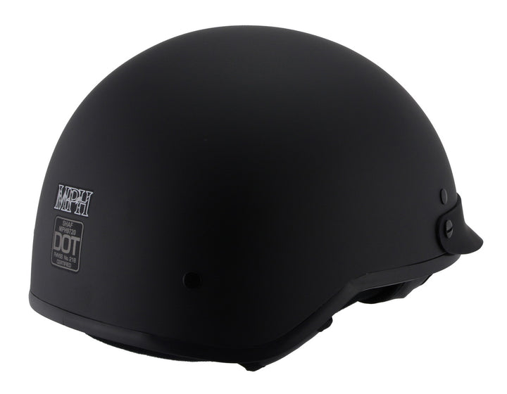 Milwaukee Performance Helmets MPH9720DOT DOT Approved Momentum Matte Black Half Motorcycle Helmet w/ Drop Down Visor