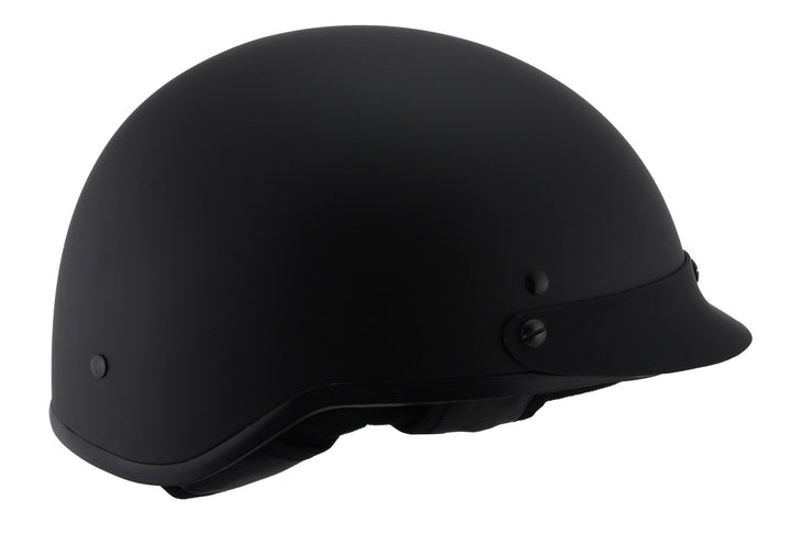 Milwaukee Performance Helmets MPH9720DOT DOT Approved Momentum Matte Black Half Motorcycle Helmet w/ Drop Down Visor