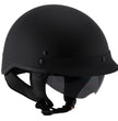 Milwaukee Performance Helmets MPH9720DOT DOT Approved Momentum Matte Black Half Motorcycle Helmet w/ Drop Down Visor
