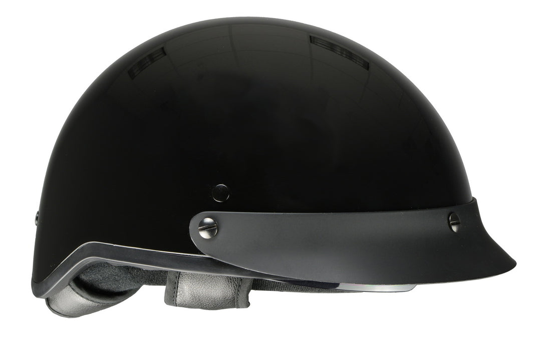 Milwaukee Helmets MPH9721DOT Momentum Glossy Black Half Helmet