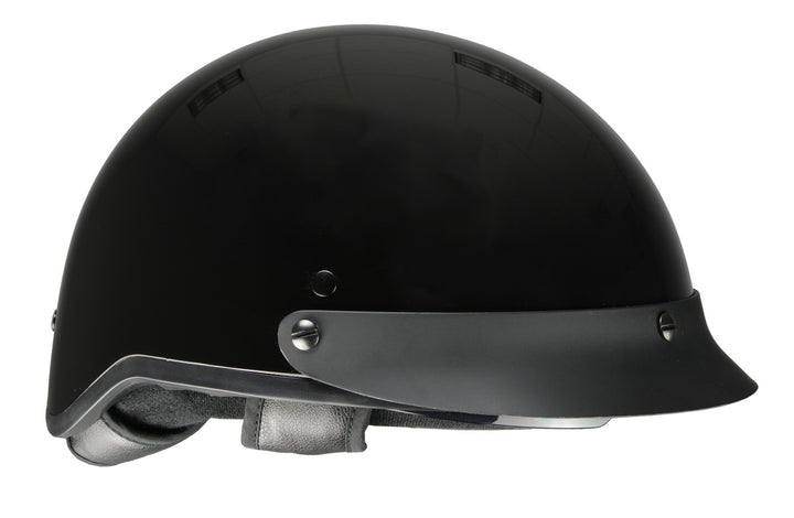 Milwaukee Helmets MPH9721DOT Momentum Glossy Black Half Helmet