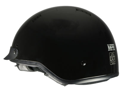 Milwaukee Helmets MPH9721DOT 'Momentum' Glossy Black Half Helmet