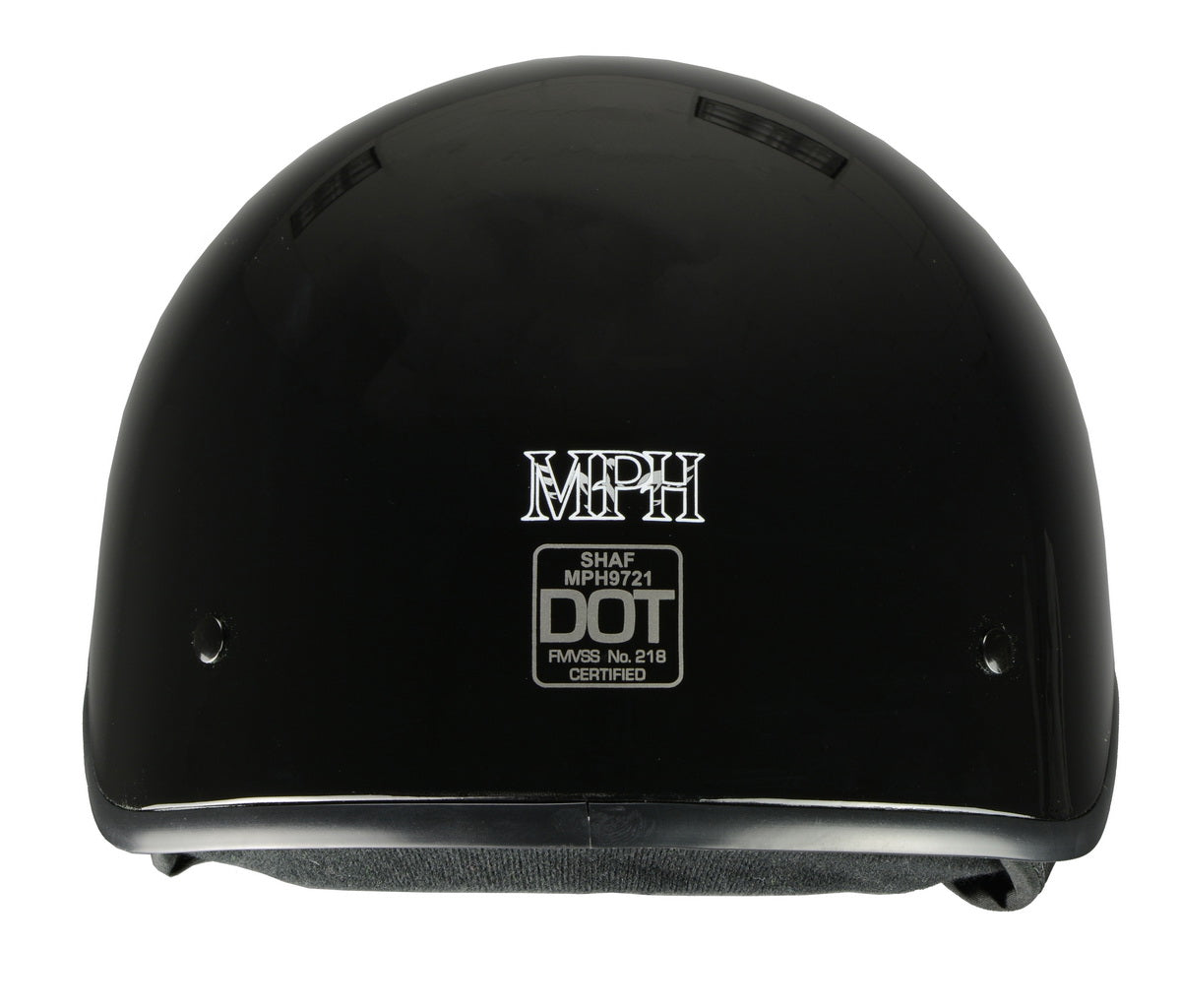 Milwaukee Helmets MPH9721DOT 'Momentum' Glossy Black Half Helmet