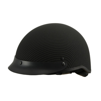 Milwaukee Helmets MPH9722DOT Matte Black Half Helmet with Drop Down Sun Visor