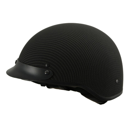 Milwaukee Helmets MPH9722DOT Matte Black Half Helmet with Drop Down Sun Visor