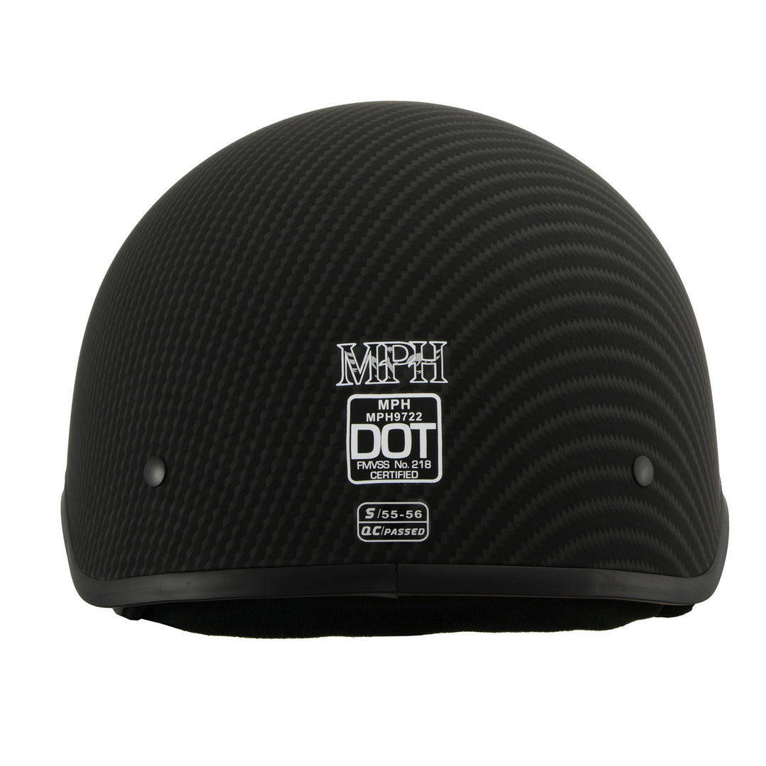 Milwaukee Helmets MPH9722DOT Matte Black Half Helmet with Drop Down Sun Visor