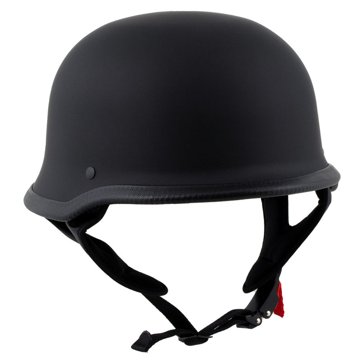 Milwaukee Helmets MPH9740DOT Motorrad DOT German Style Matte Black Half Face Motorcycle Helmet Biker