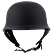 Milwaukee Helmets MPH9740DOT Motorrad DOT German Style Matte Black Half Face Motorcycle Bikers Helmet