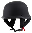 Milwaukee Helmets MPH9740DOT Motorrad DOT German Style Matte Black Half Face Motorcycle Bikers Helmet