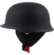 Milwaukee Helmets MPH9740DOT Motorrad DOT German Style Matte Black Half Face Motorcycle Bikers Helmet