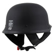 Milwaukee Helmets MPH9740DOT Motorrad DOT German Style Matte Black Half Face Motorcycle Bikers Helmet