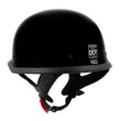 Milwaukee Helmets MPH9741DOT Motorrad DOT German Style Gloss Black Half Face Motorcycle Bikers Helmet