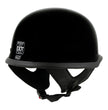Milwaukee Helmets MPH9741DOT Motorrad DOT German Style Gloss Black Half Face Motorcycle Bikers Helmet