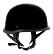 Milwaukee Helmets MPH9741DOT Motorrad DOT German Style Gloss Black Half Face Motorcycle Bikers Helmet