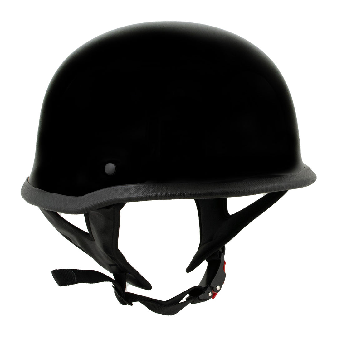 Milwaukee Helmets MPH9741DOT Motorrad DOT German Style Gloss Black Half Face Motorcycle Helmet Biker