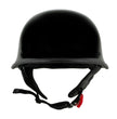Milwaukee Helmets MPH9741DOT Motorrad DOT German Style Gloss Black Half Face Motorcycle Bikers Helmet