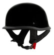 Milwaukee Helmets MPH9741DOT Motorrad DOT German Style Gloss Black Half Face Motorcycle Bikers Helmet
