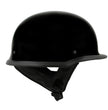 Milwaukee Helmets MPH9741DOT Motorrad DOT German Style Gloss Black Half Face Motorcycle Bikers Helmet