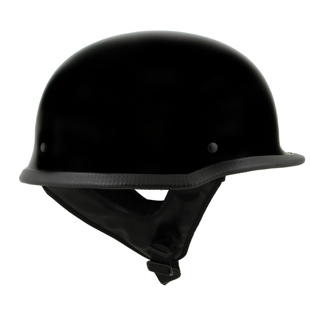 Milwaukee Helmets MPH9741DOT 'Motorrad' DOT German Style Gloss Black Half Face Motorcycle Helmet for Men and Women Biker