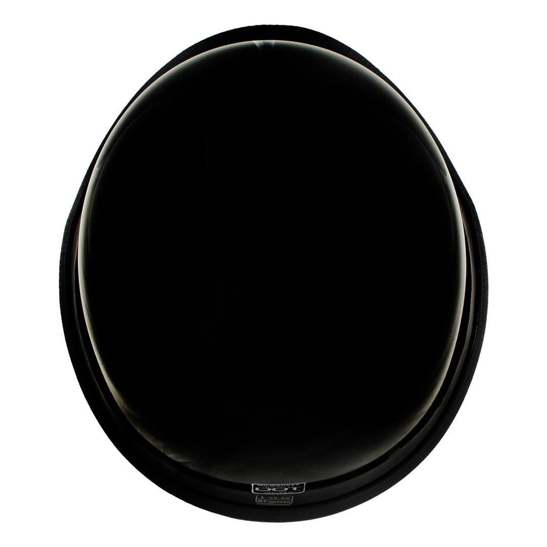 Milwaukee Helmets MPH9741DOT Motorrad DOT German Style Gloss Black Half Face Motorcycle Bikers Helmet