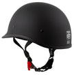 Milwaukee Helmets Polo Style Matte Black Motorcycle Half Face Helmet DOT Approved MPH9750DOT