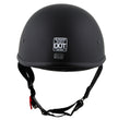 Milwaukee Helmets Polo Style Matte Black Motorcycle Half Face Helmet DOT Approved MPH9750DOT