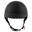 Milwaukee Helmets Polo Style Matte Black Motorcycle Half Face Helmet DOT Approved MPH9750DOT
