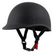 Milwaukee Helmets Polo Style Matte Black Motorcycle Half Face Helmet DOT Approved MPH9750DOT