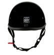 Milwaukee Helmets MPH9751DOT Gloss Black Polo Style DOT Motorcycle Half Face Bikers Helmet
