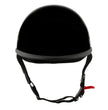 Milwaukee Helmets MPH9751DOT Gloss Black Polo Style DOT Motorcycle Half Face Bikers Helmet