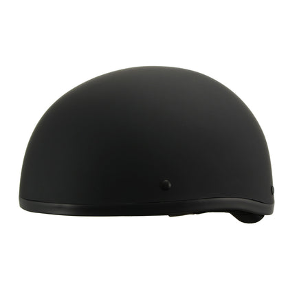 Milwaukee Helmets MPH9770DOT Americas Smallest Matte Black Half Helmet