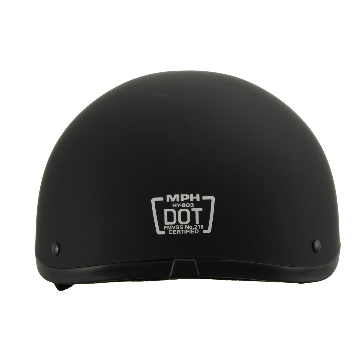 Milwaukee Helmets MPH9770DOT Americas Smallest Matte Black Half Helmet