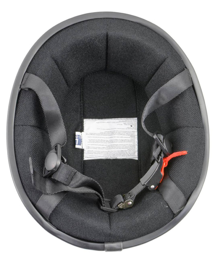 Milwaukee Helmets MPH9874N Novelty Flowered Sugar Skull Matte Black Half Helmet